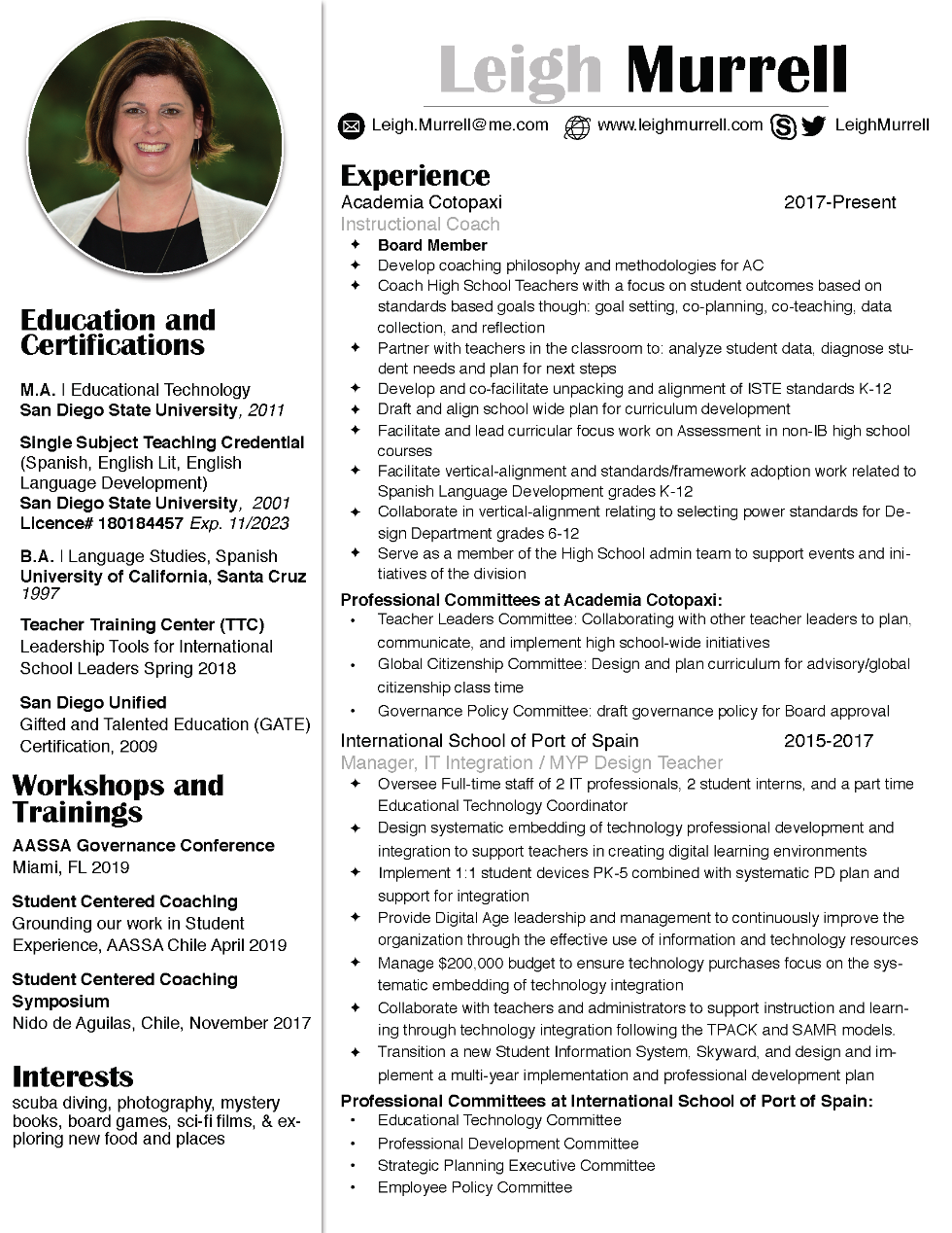 Murrell CV page 1